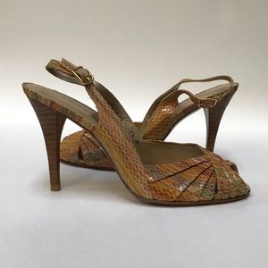 Stuart Weitzman Sling Back Peep Toe Heels